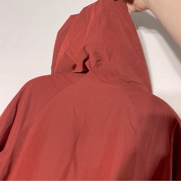 Vintage Apropos Red Orange Oversized Lightweight Jacket With Hood M - Picture 12 of 16